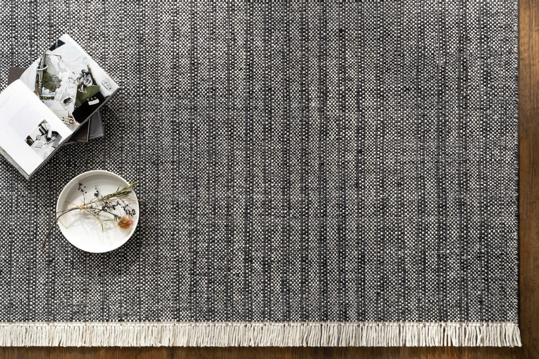 Morrisburg Gray Modern Style Hand Woven Wool Area Rug - The Rug Decor
