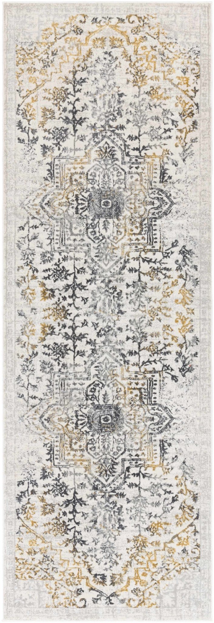 Morriston Traditional Style Ivory And Charcoal Area Rug - The Rug Decor
