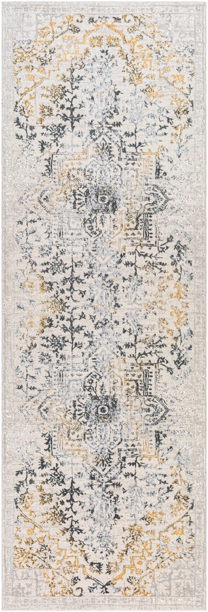 Morriston Traditional Style Ivory And Charcoal Area Rug - The Rug Decor