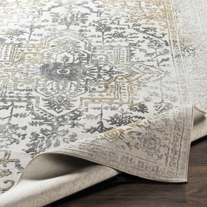 Morriston Traditional Style Ivory And Charcoal Area Rug - The Rug Decor