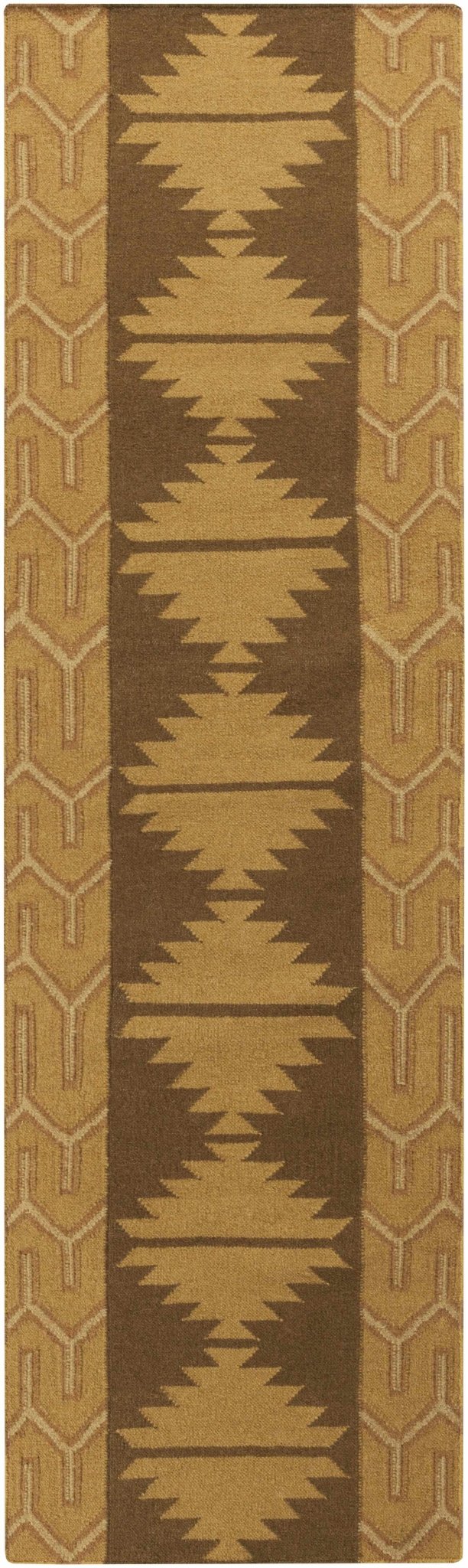 Morse Contemporary Geometric Design Taupe & Camel Hand Woven Wool Area Rug - The Rug Decor