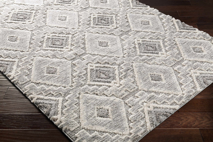 Moruya Gray And Ivory Modern Geometrical Design Area Rug - The Rug Decor