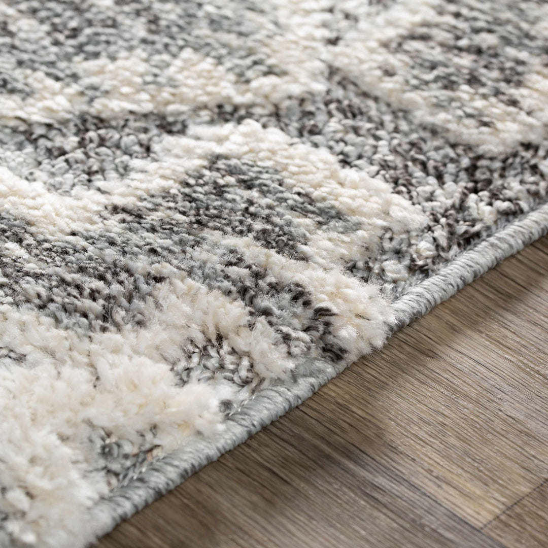 Moruya Gray And Ivory Modern Geometrical Design Area Rug - The Rug Decor