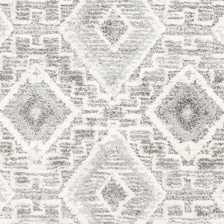 Moruya Gray And Ivory Modern Geometrical Design Area Rug - The Rug Decor