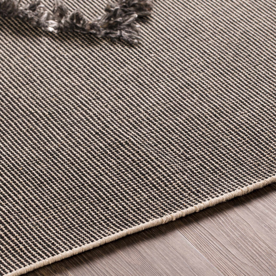Mossman Modern Geometrical Design Black Hand Woven Area Rug - The Rug Decor