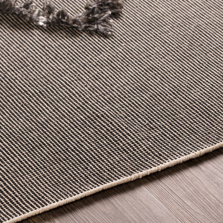 Mossman Modern Geometrical Design Black Hand Woven Area Rug - The Rug Decor