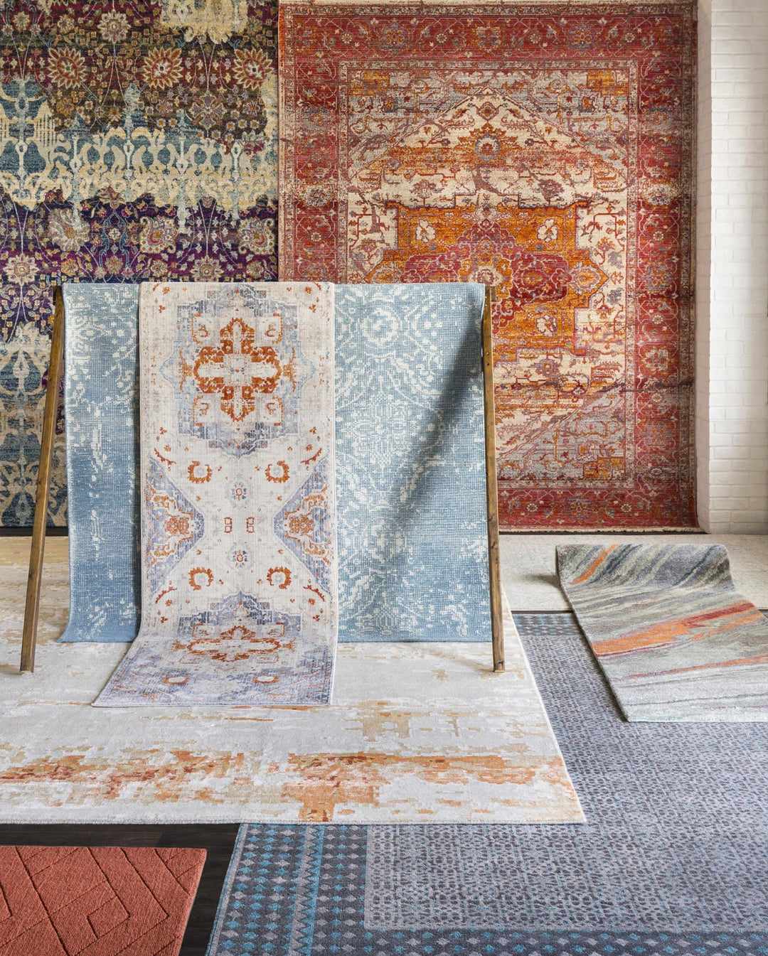Mossyrock Modern Abstract Camel And Rust Rug - The Rug Decor