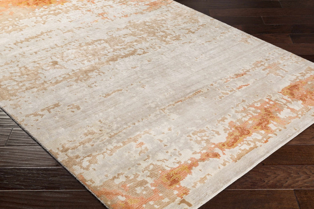 Mossyrock Modern Abstract Camel And Rust Rug - The Rug Decor