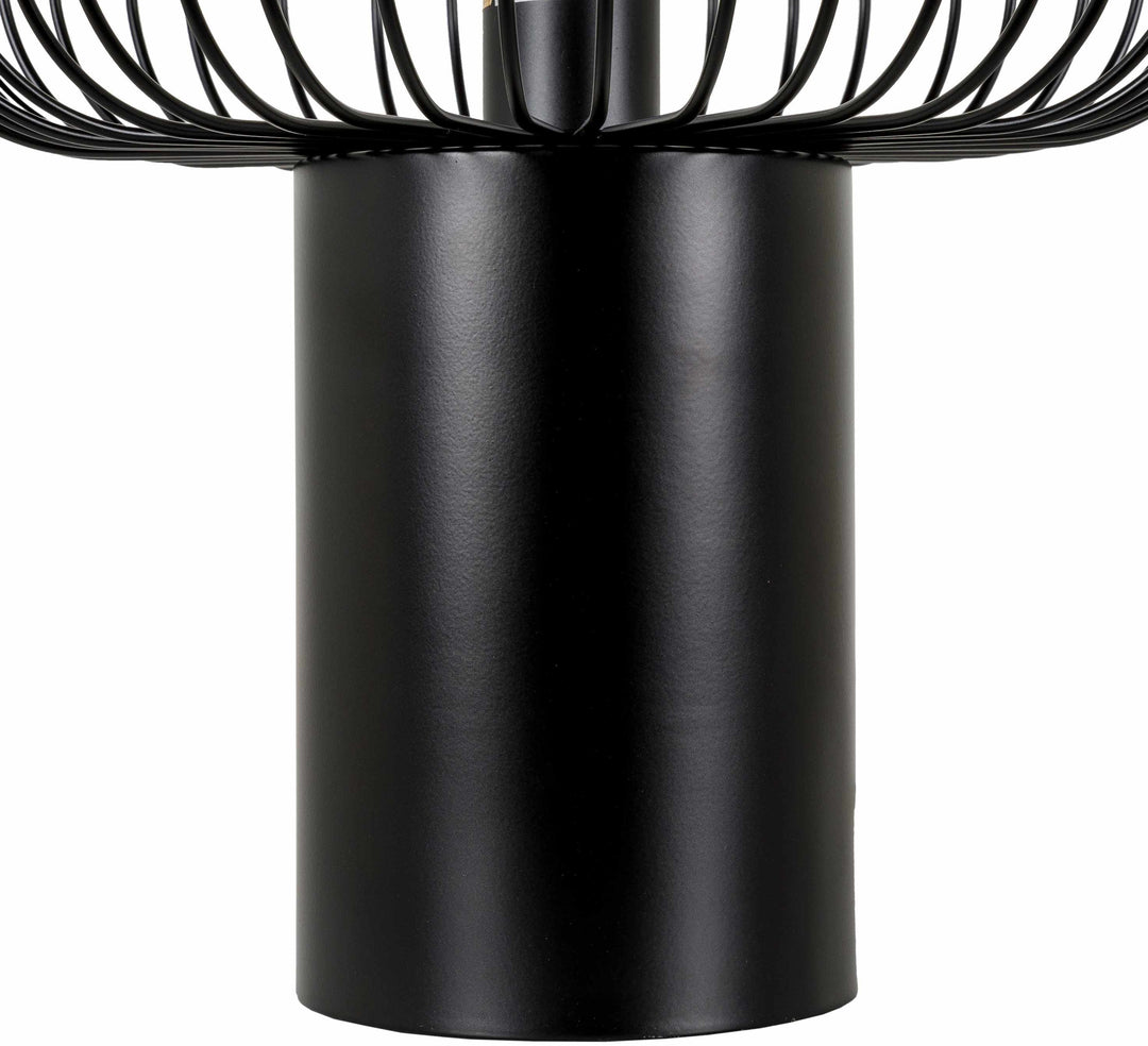 Motiong Black Iron Table Lamp – Contemporary Accent Lighting with Metal Shade