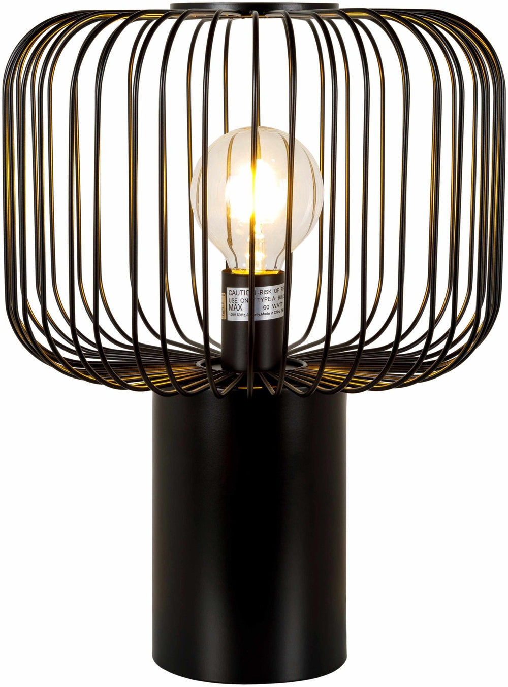 Motiong Black Iron Table Lamp – Contemporary Accent Lighting with Metal Shade - The Rug Decor
