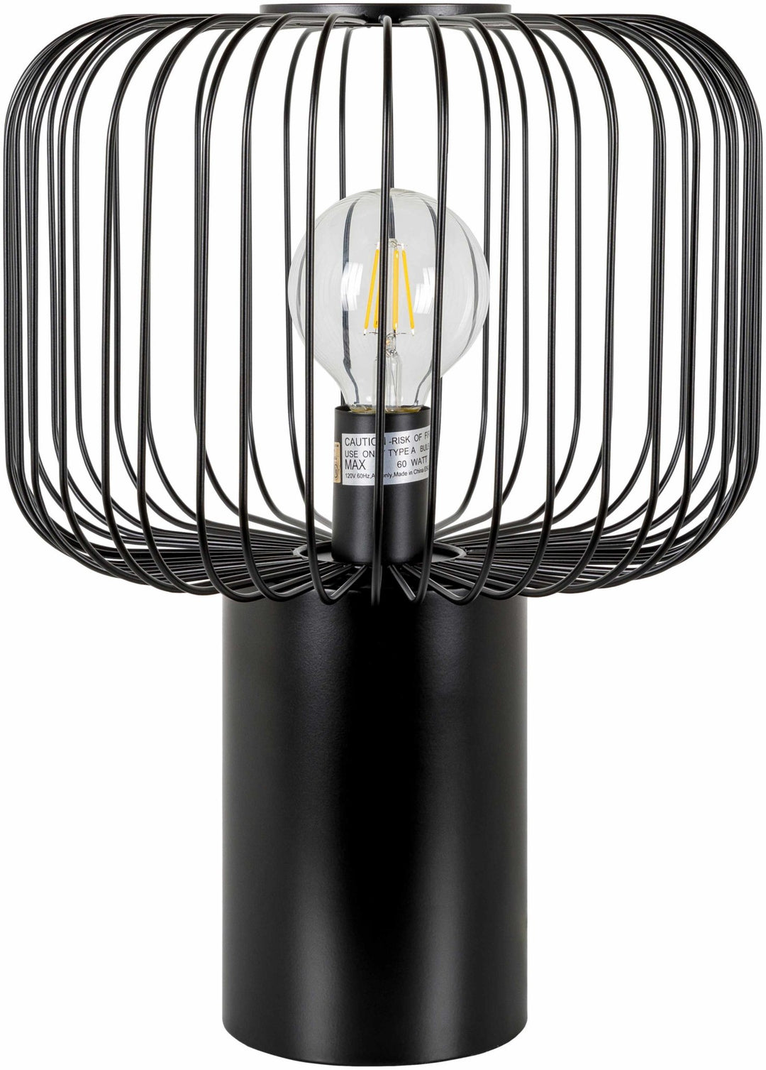 Motiong Black Iron Table Lamp – Contemporary Accent Lighting with Metal Shade - The Rug Decor