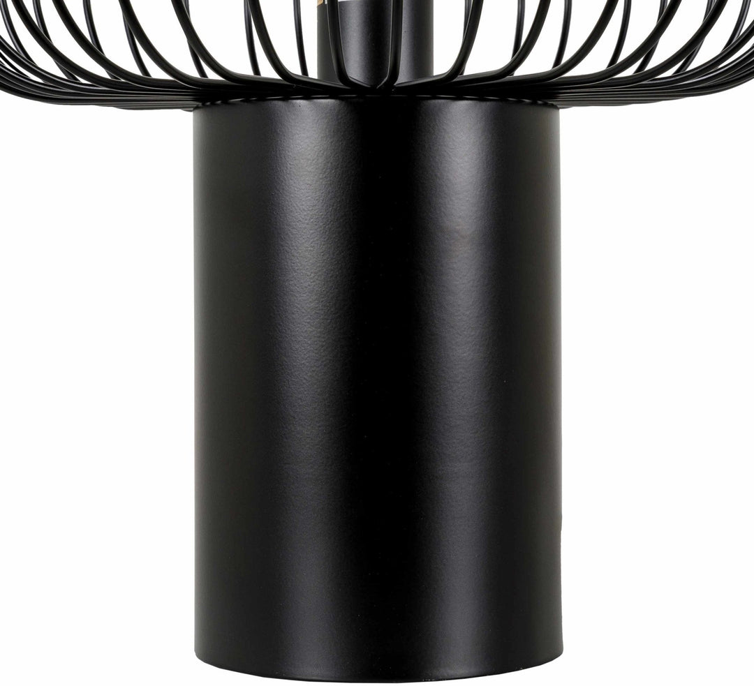 Motiong Black Iron Table Lamp – Contemporary Accent Lighting with Metal Shade - The Rug Decor