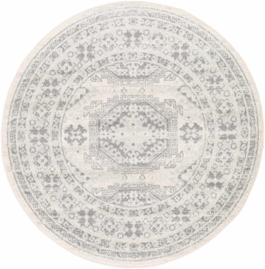 Moundsville Traditional Style Ivory And Gray Area Rug - The Rug Decor