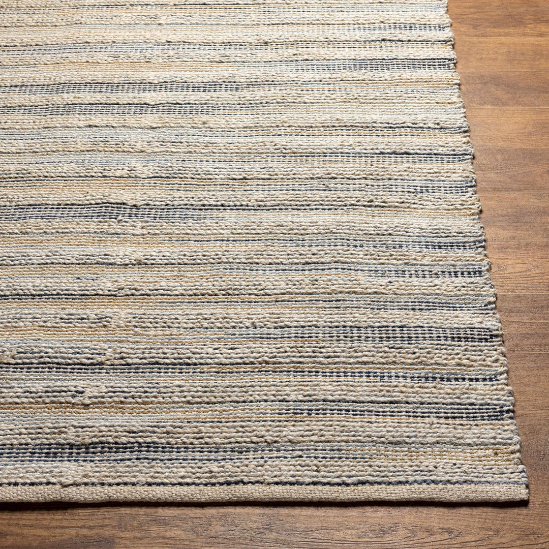 Mountmellick Modern Style Beige And Blue Hand Woven Area Rug - The Rug Decor