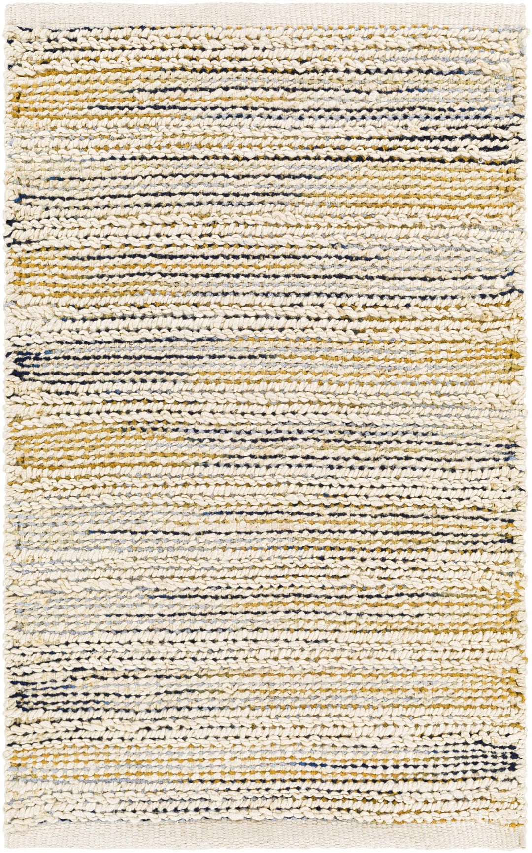 Mountmellick Modern Style Beige And Blue Hand Woven Area Rug - The Rug Decor