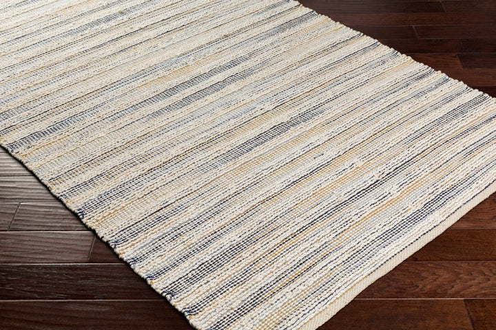 Mountmellick Modern Style Beige And Blue Hand Woven Area Rug - The Rug Decor