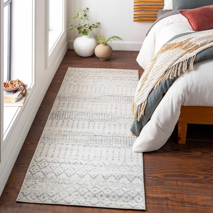 Moweaqua Modern Geometrical Design Ivory And Gray Area Rug - The Rug Decor