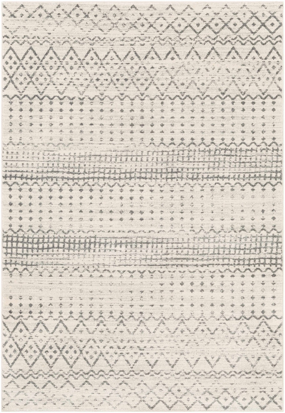 Moweaqua Modern Geometrical Design Ivory And Gray Area Rug - The Rug Decor
