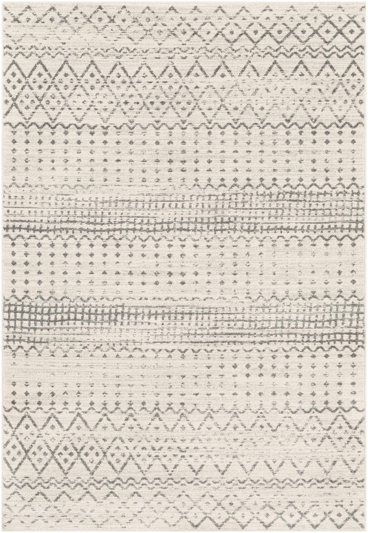 Moweaqua Modern Geometrical Design Ivory And Gray Area Rug - The Rug Decor