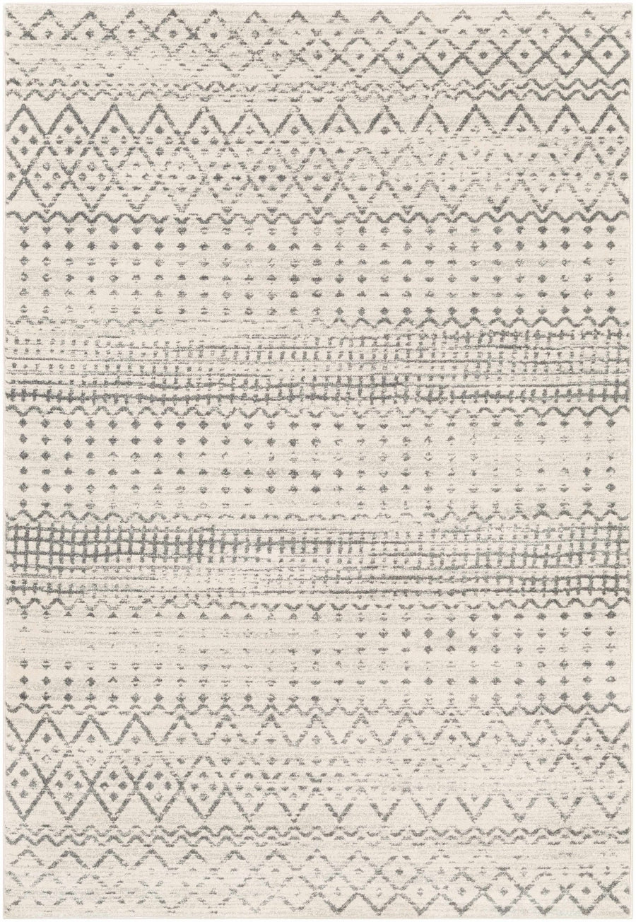 Moweaqua Modern Geometrical Design Ivory And Gray Area Rug - The Rug Decor