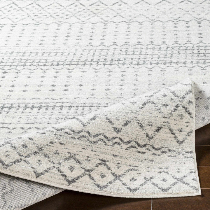 Moweaqua Modern Geometrical Design Ivory And Gray Area Rug - The Rug Decor