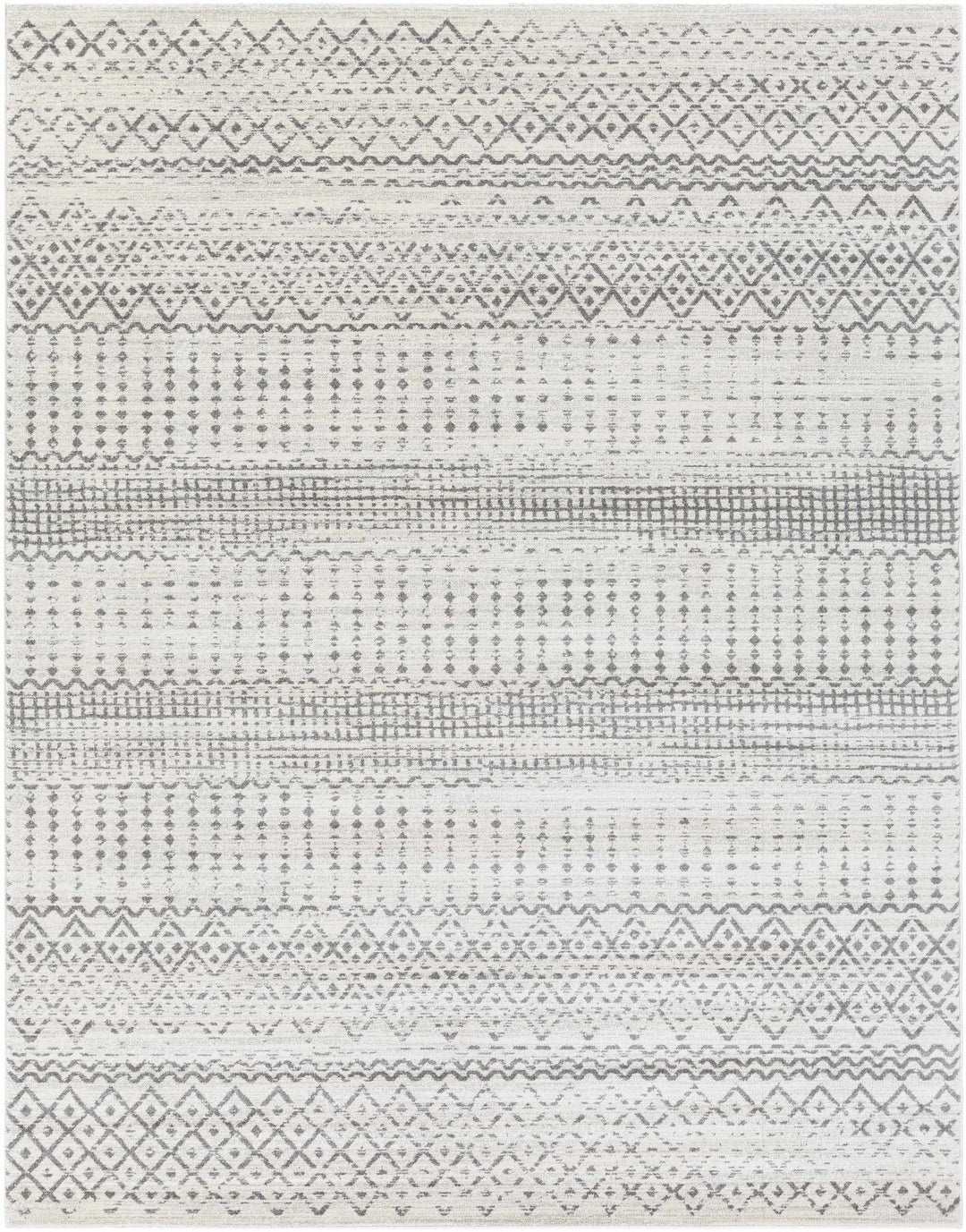 Moweaqua Modern Geometrical Design Ivory And Gray Area Rug - The Rug Decor