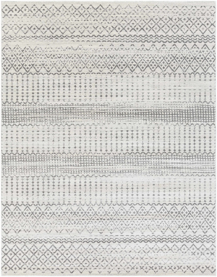 Moweaqua Modern Geometrical Design Ivory And Gray Area Rug - The Rug Decor
