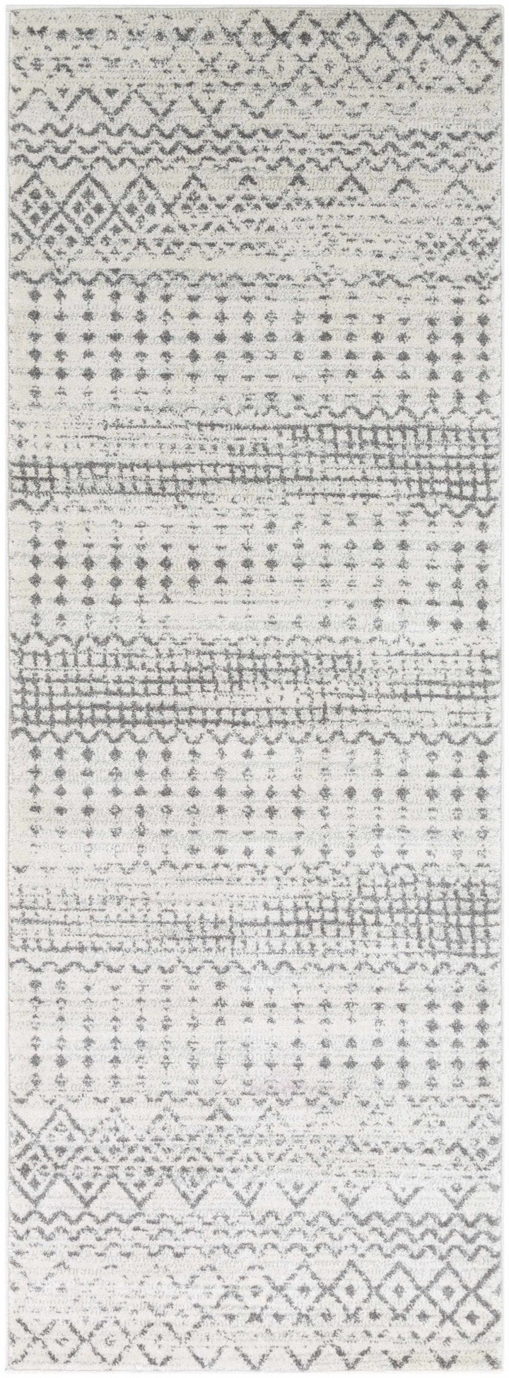Moweaqua Modern Geometrical Design Ivory And Gray Area Rug - The Rug Decor