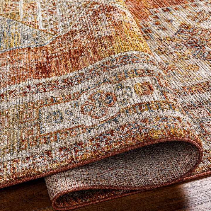 Moya Beige And Rust Traditional Medallion Design Rug - The Rug Decor