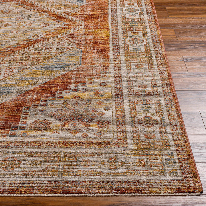 Moya Beige And Rust Traditional Medallion Design Rug - The Rug Decor