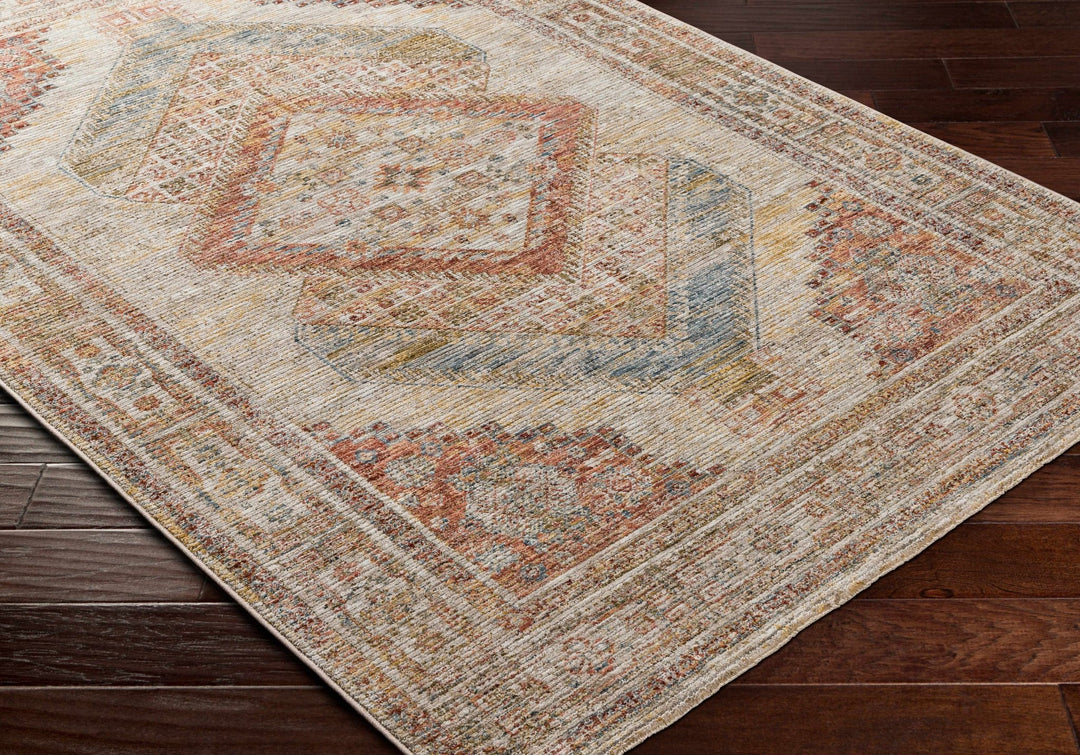 Moya Traditional Style Beige And Rust Area Rug - The Rug Decor