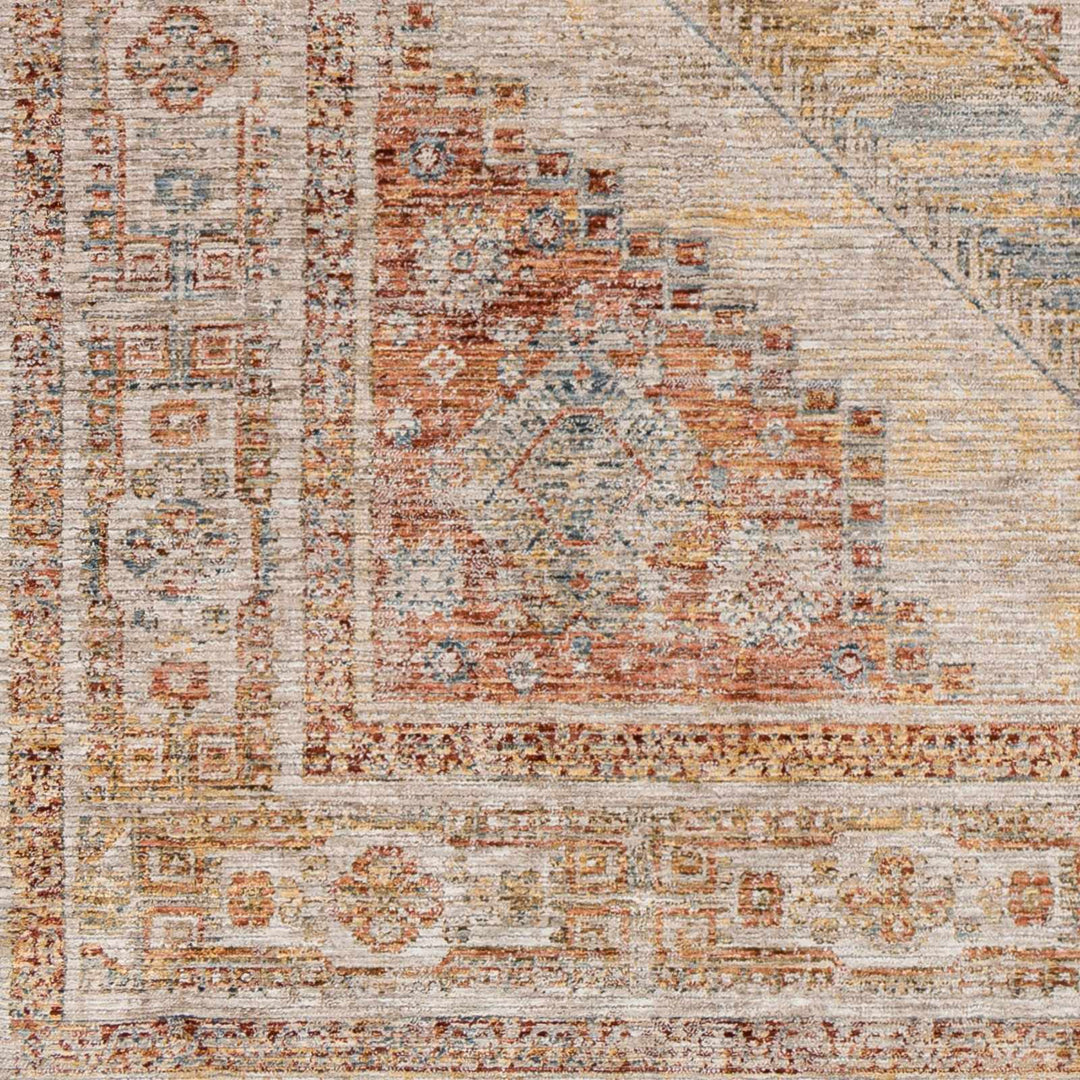 Moya Traditional Style Beige And Rust Area Rug - The Rug Decor