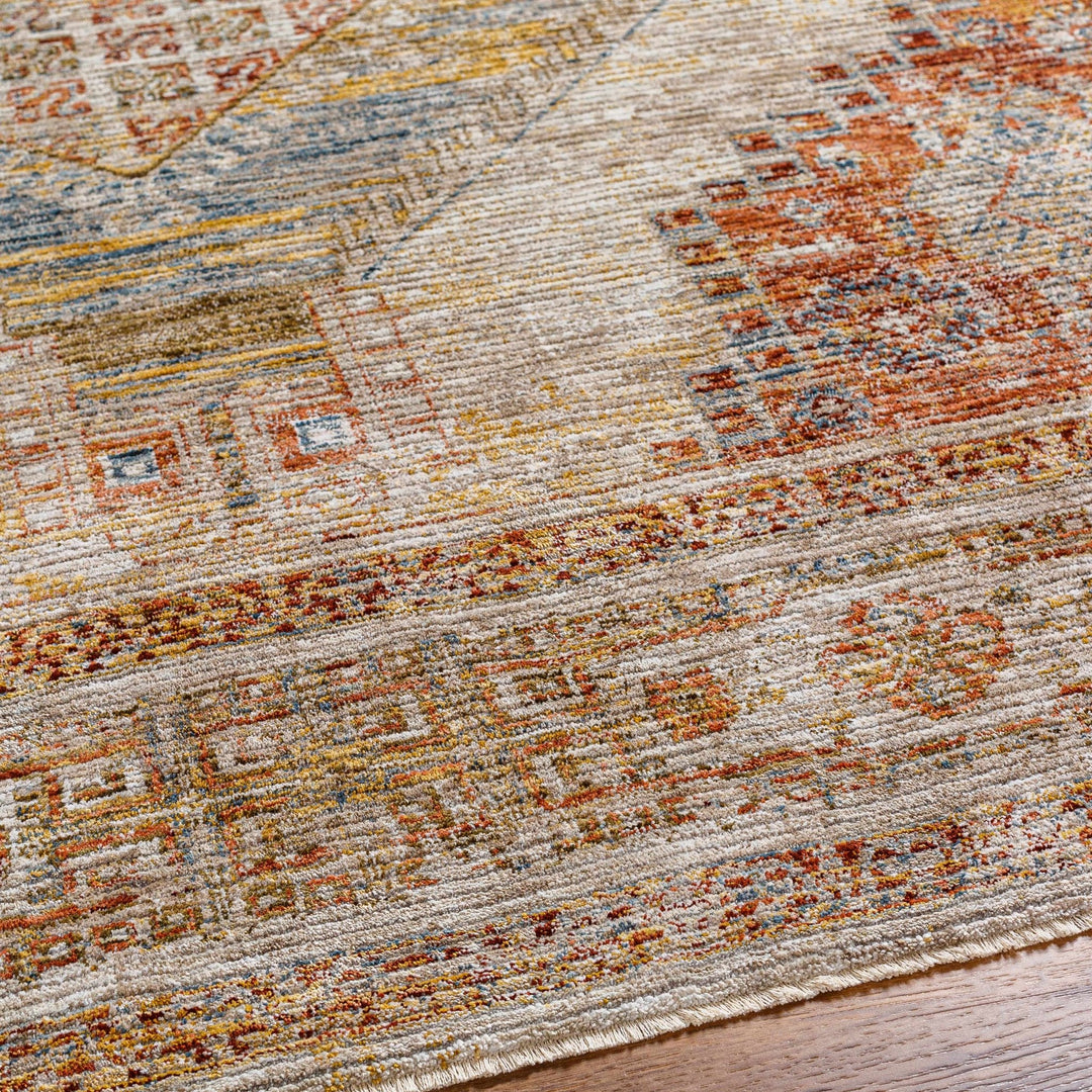 Moya Traditional Style Beige And Rust Area Rug - The Rug Decor