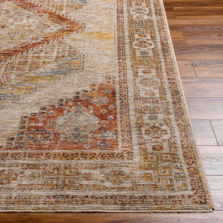 Moya Traditional Style Beige And Rust Area Rug - The Rug Decor