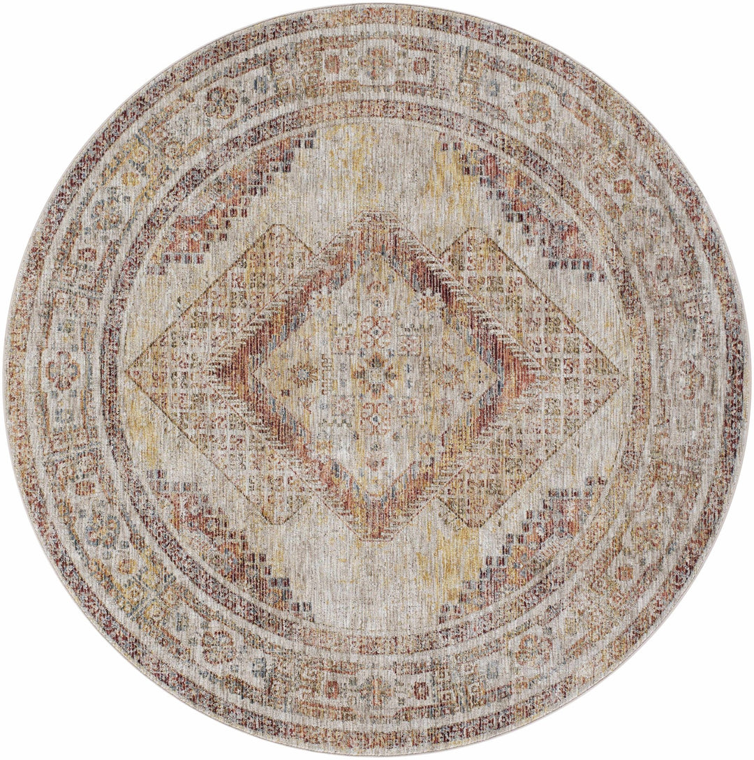 Moya Traditional Style Beige And Rust Area Rug - The Rug Decor
