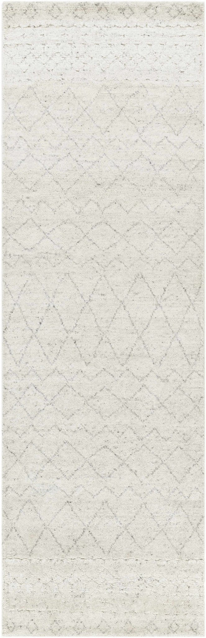 Mozon Bohemian Tribal Design Gray Hand Knotted Wool Rug - The Rug Decor