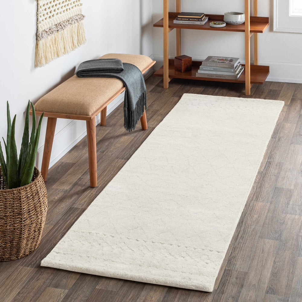 Mozon Bohemian Tribal Design Gray Hand Knotted Wool Rug - The Rug Decor