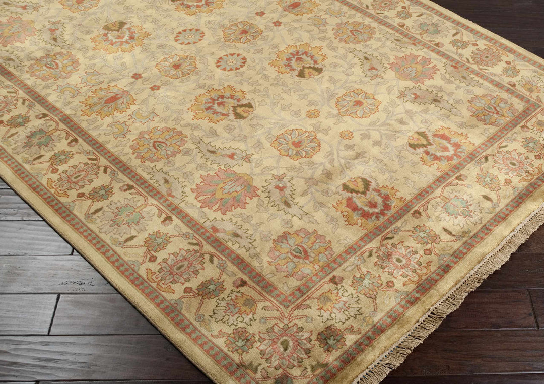 Maurice Beige Traditional Style Hand Knotted Area Rug
