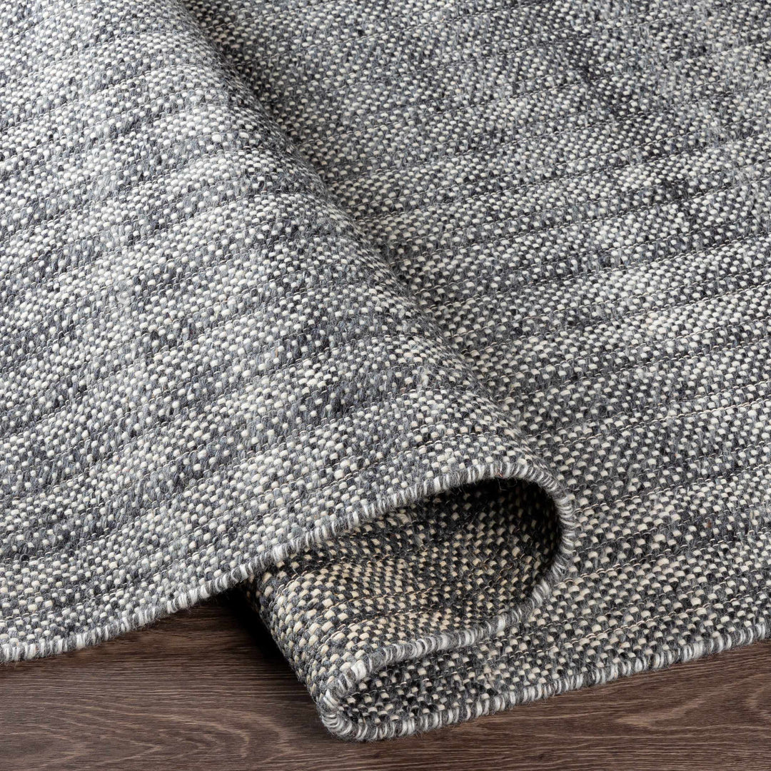 Morrisburg Gray Modern Style Hand Woven Wool Area Rug