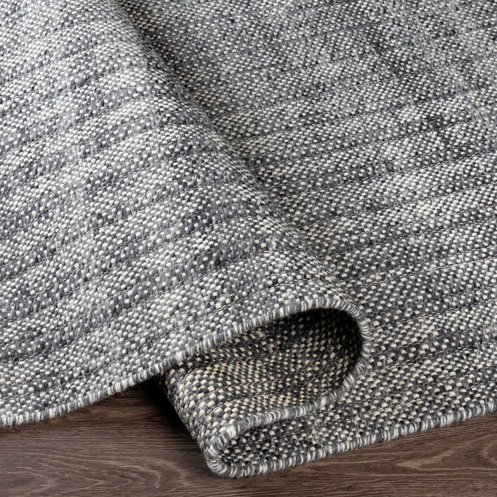 Morrisburg Gray Modern Style Hand Woven Wool Area Rug