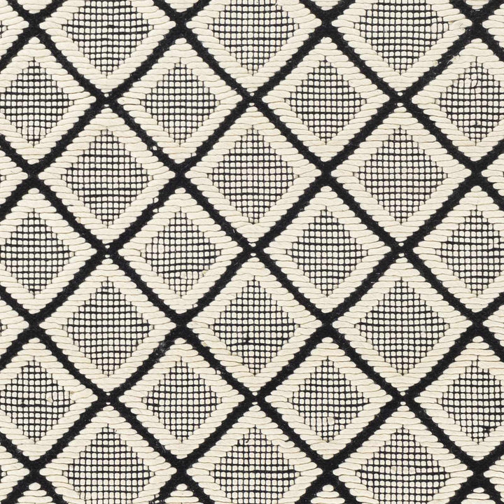 Maria Ivory And Black Modern Geometrical Hand Woven Area Rug