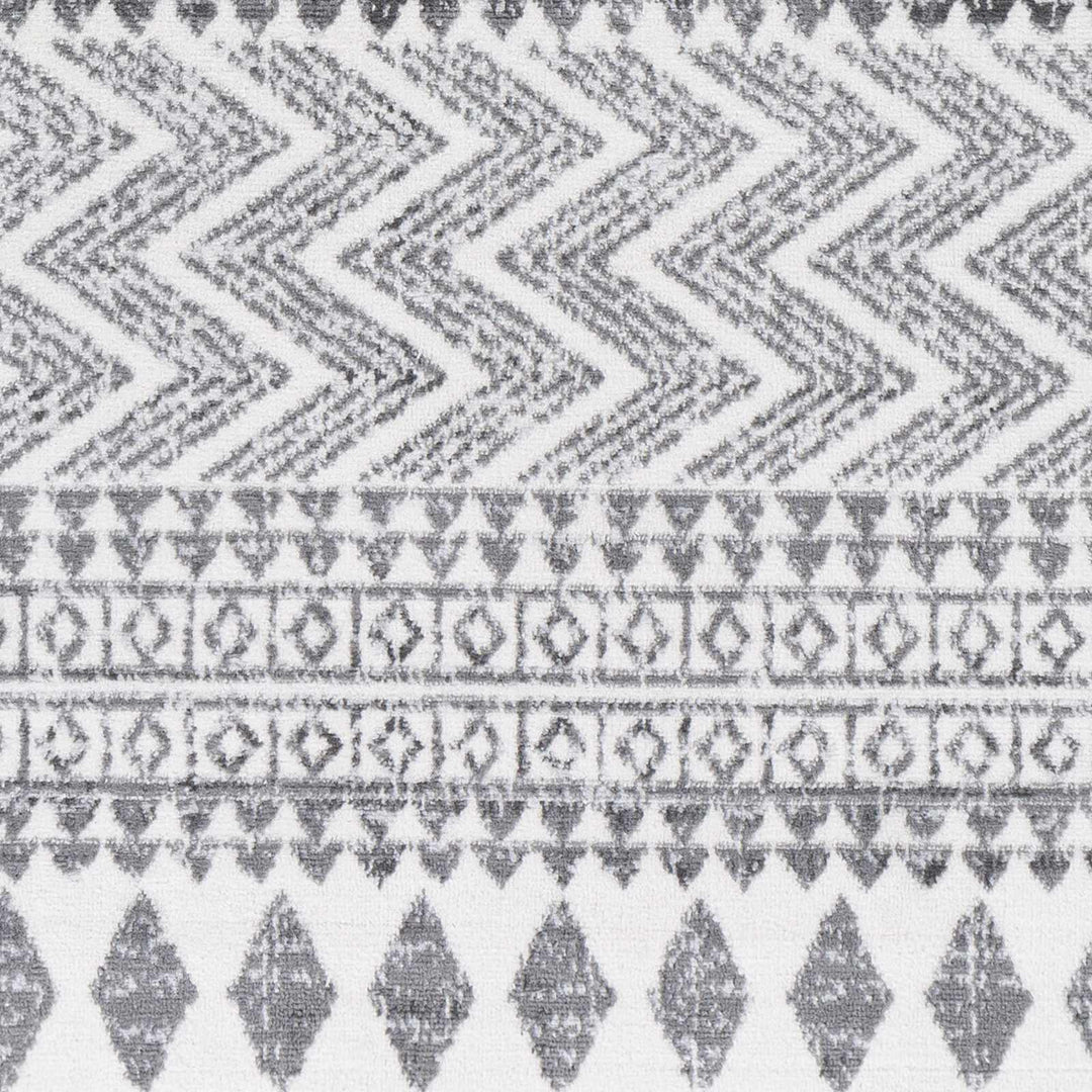 Massapequa Ivory And Gray Modern Geometrical Design Area Rug