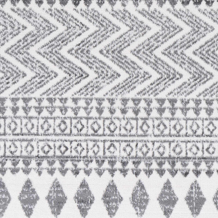 Massapequa Ivory And Gray Modern Geometrical Design Area Rug
