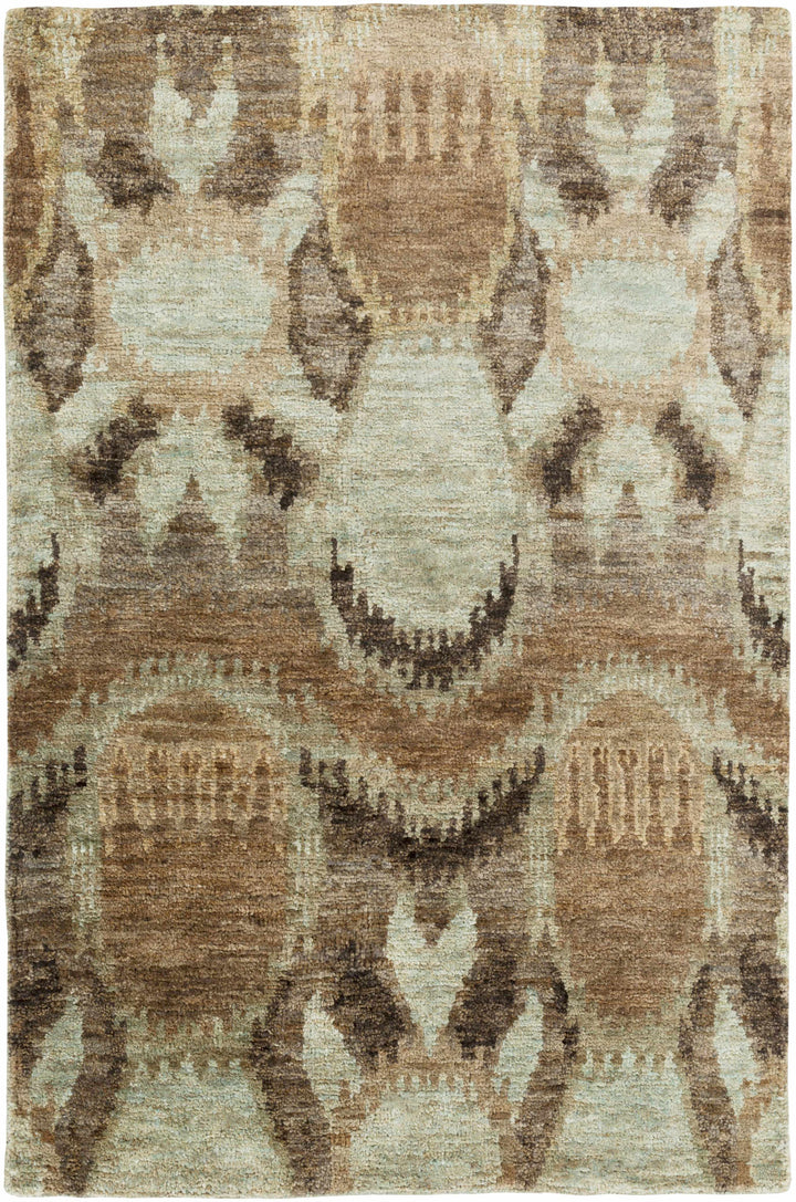 Mitchellville Modern Style Beige And Brown Hand Knotted Area Rug