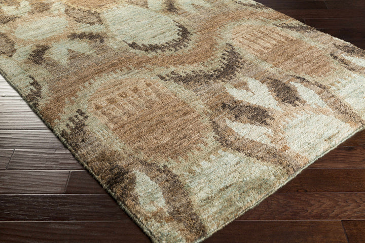 Mitchellville Modern Style Beige And Brown Hand Knotted Area Rug