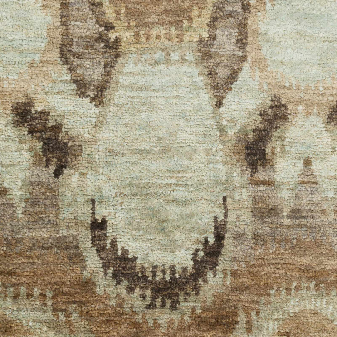 Mitchellville Modern Style Beige And Brown Hand Knotted Area Rug