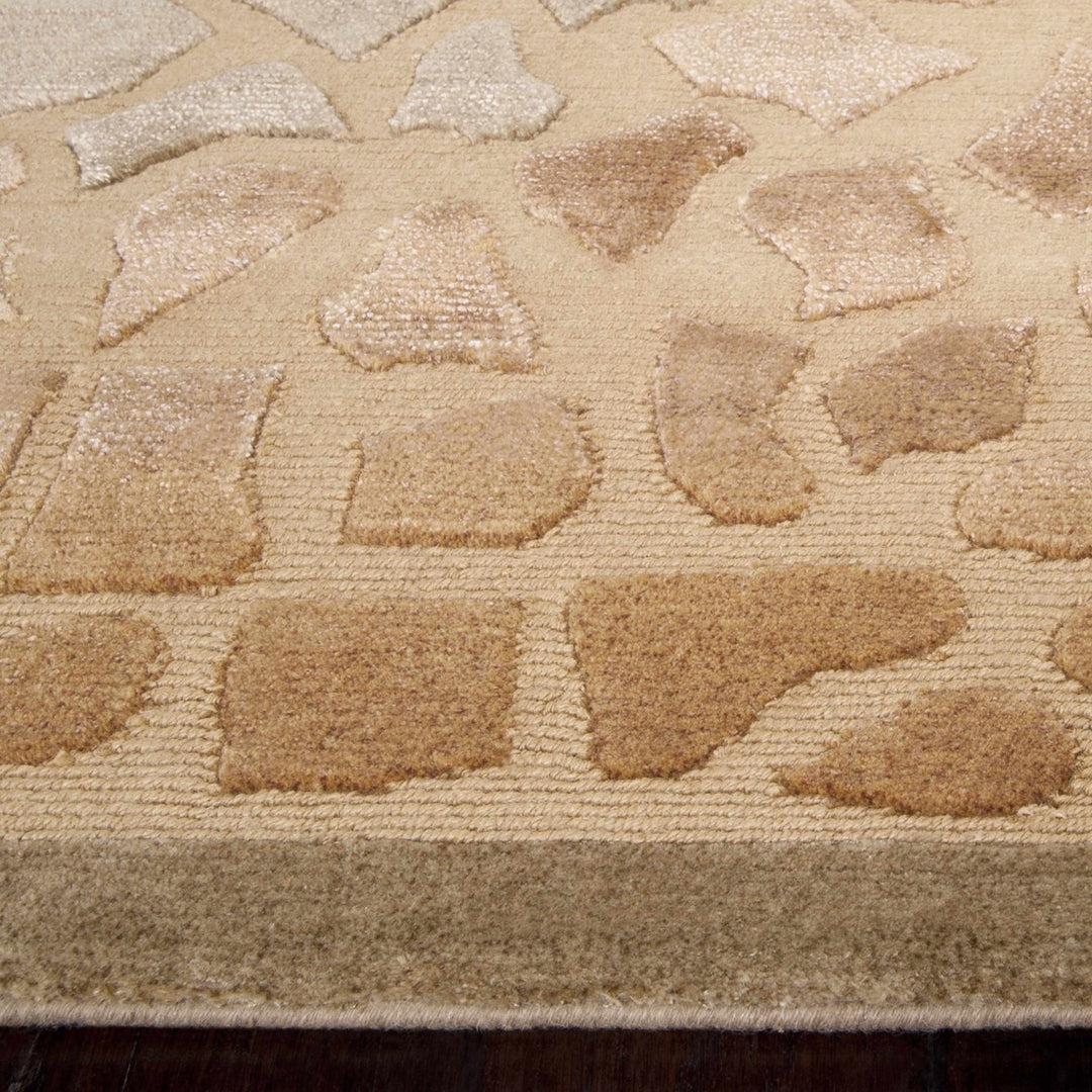 Mulliken Brown Contemporary Style Hand Knotted Wool Area Rug - The Rug Decor