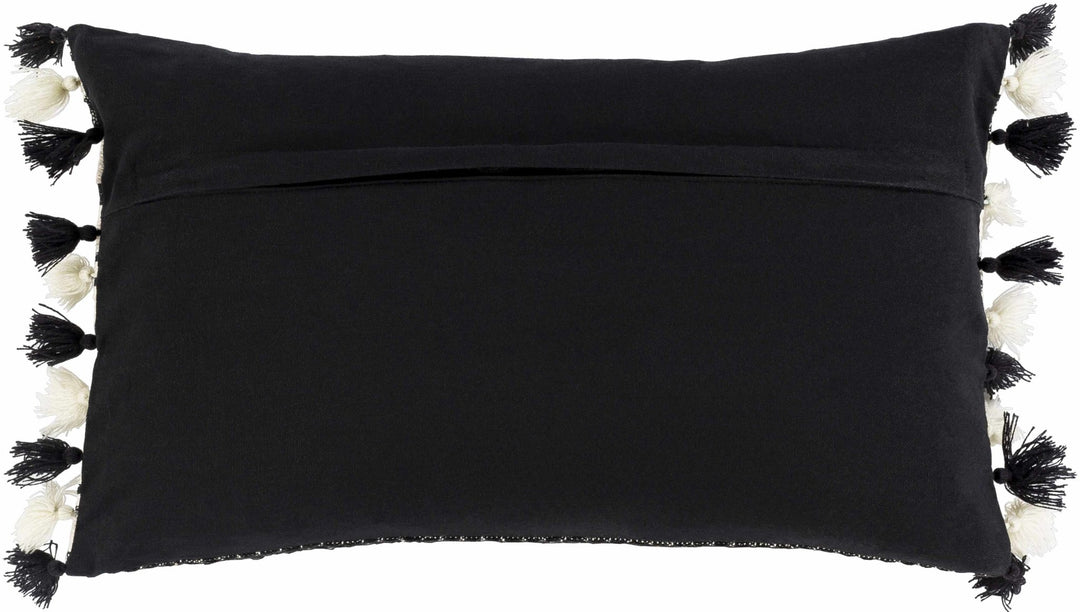 Munden Beige and Black Striped Lumbar Pillow - The Rug Decor