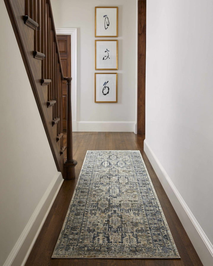 Mundesley Traditional Style Beige And Blue Area Rug - The Rug Decor