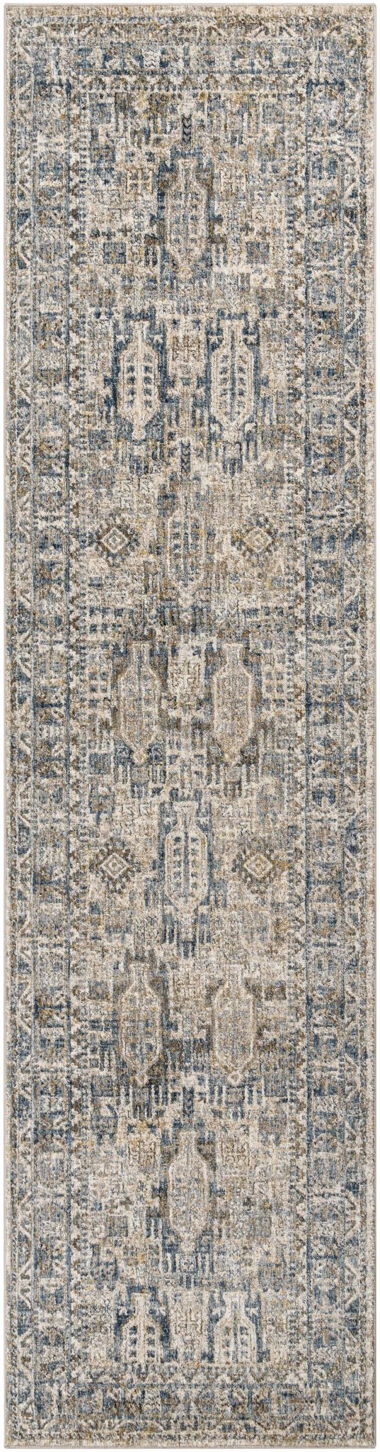 Mundesley Traditional Style Beige And Blue Area Rug - The Rug Decor